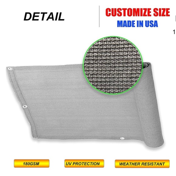 Eden's Decor Balcony Privacy Screen-Grey - Picture 2 of 7